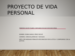 proyecto de vida
